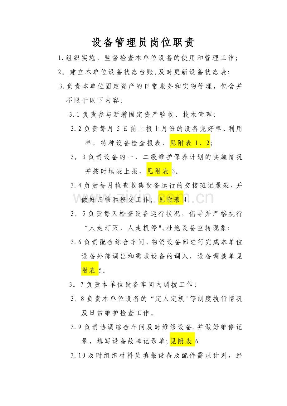 生产单位设备管理员岗位职责10.doc_第1页