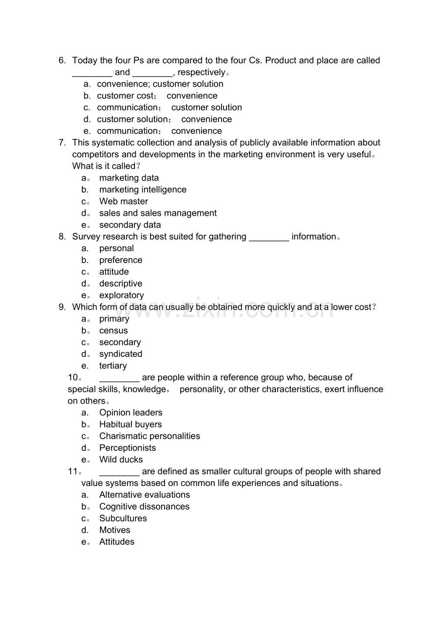 英文版国际营销学期末试卷6.doc_第2页