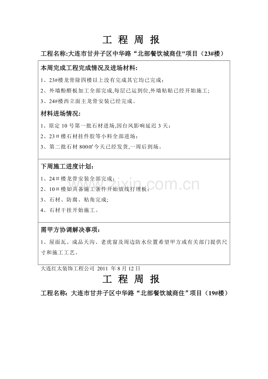 工程周报表格.doc_第1页