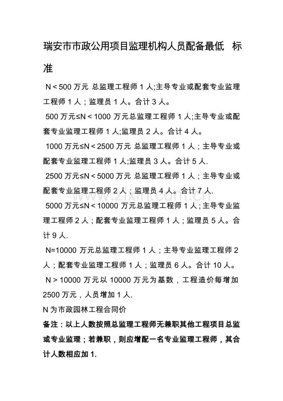 监理人员配置标准.doc_第1页