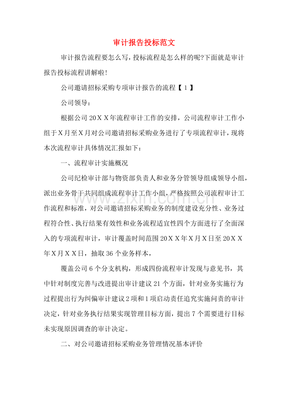 审计报告投标范文.doc_第1页