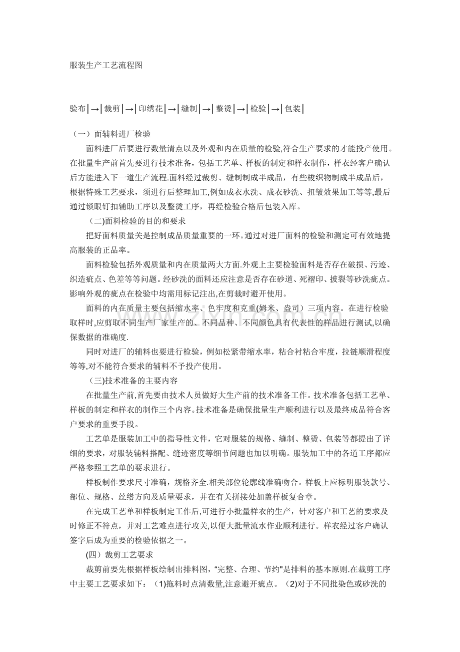 服装生产工艺流程图.doc_第1页