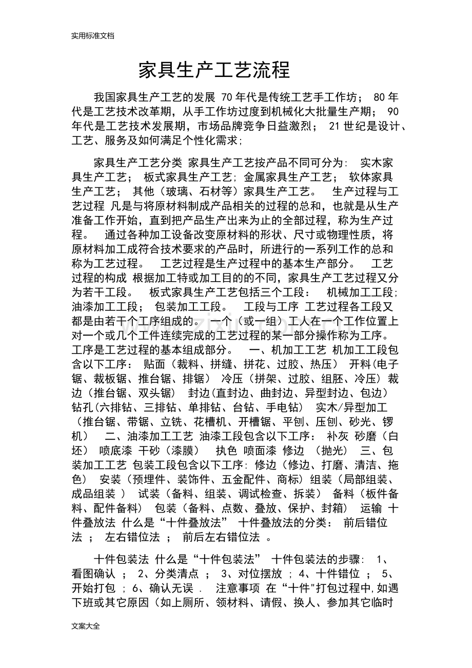 家具生产实用工艺流程.doc_第1页