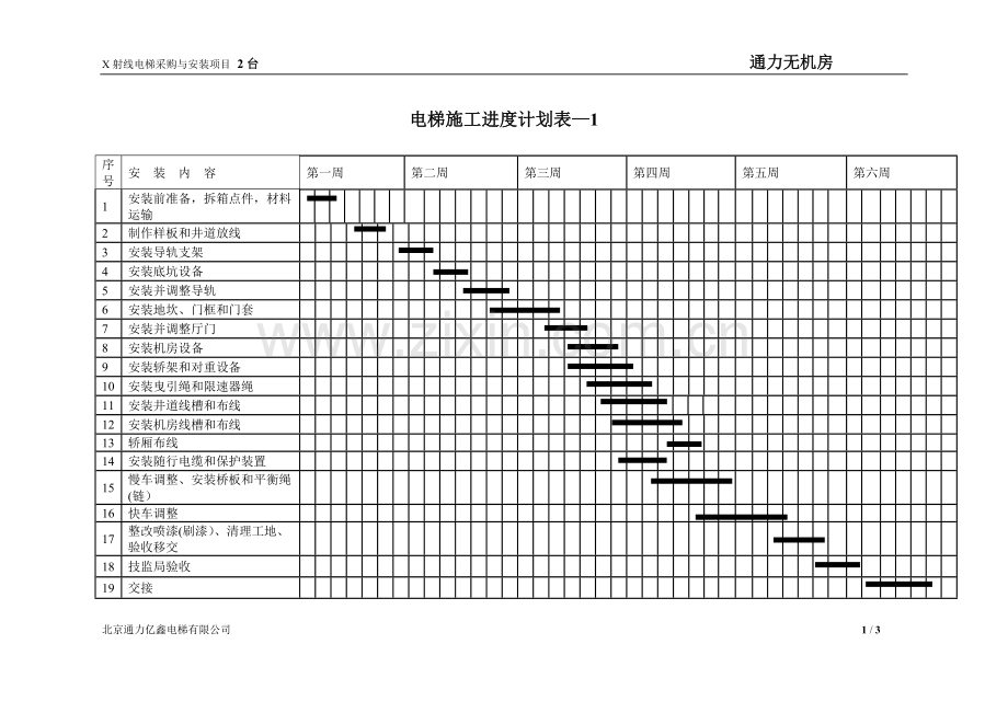 电梯施工进度计划表-(1).doc_第1页