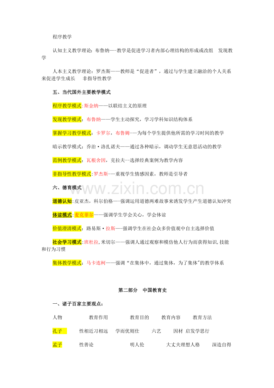 教育学主要人物及特点一览表.doc_第2页