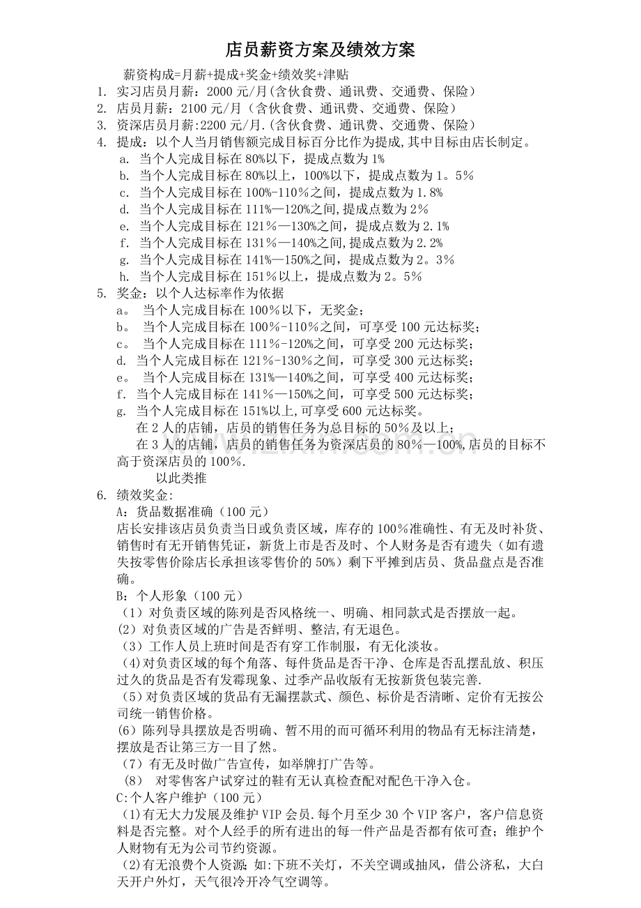 爽度店员薪资方案及绩效方案.doc_第1页