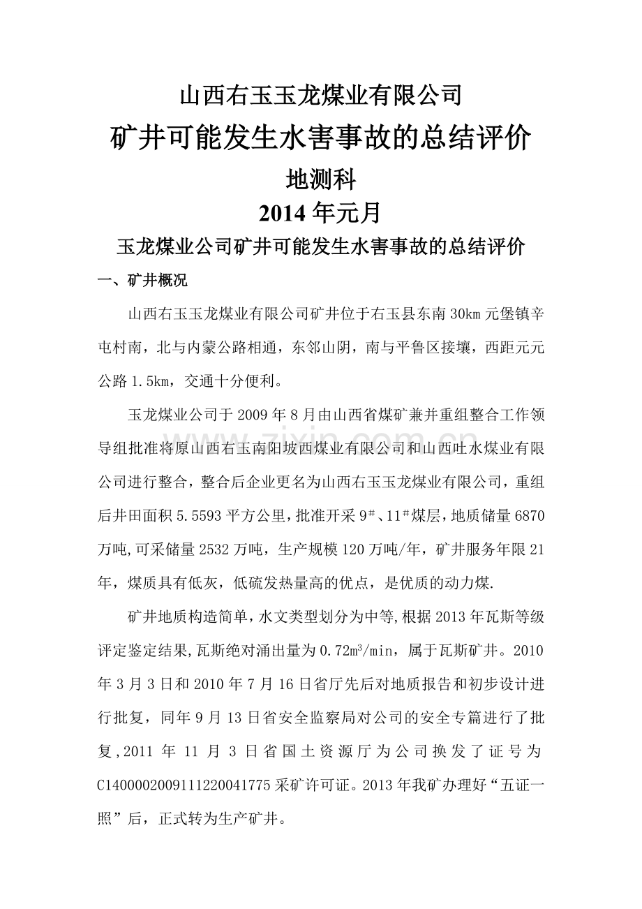 水害评价报告.doc_第1页