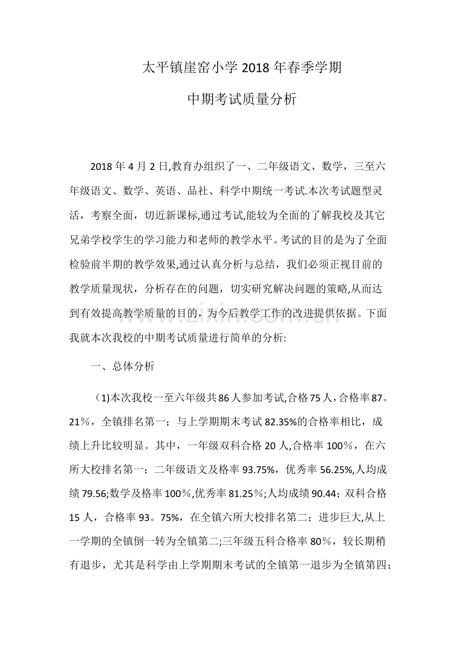 学校质量分析.docx_第1页
