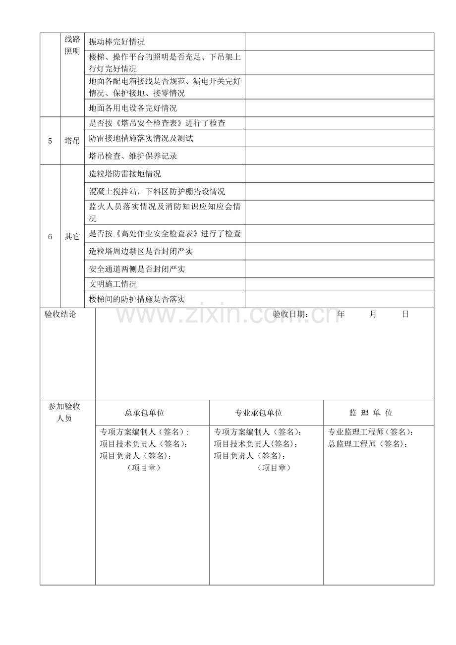 滑模组装操作平台安全验收表.doc_第2页