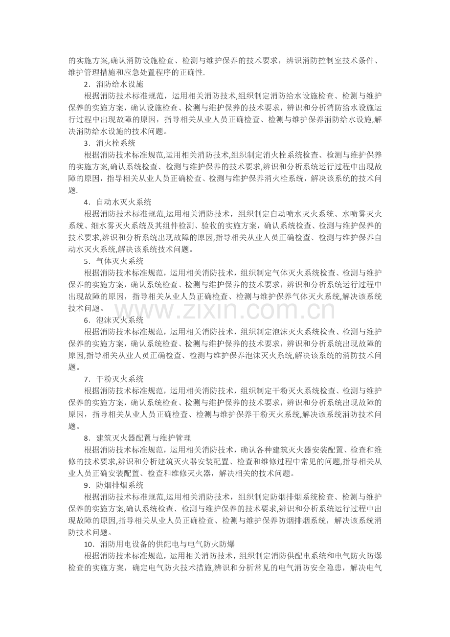 一级《消防安全技术综合能力》考试大纲.docx_第2页