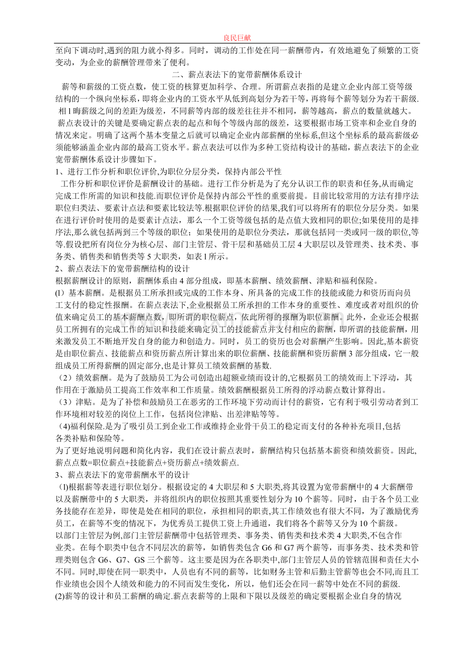 薪点表法下的企业宽带薪酬设计.doc_第2页