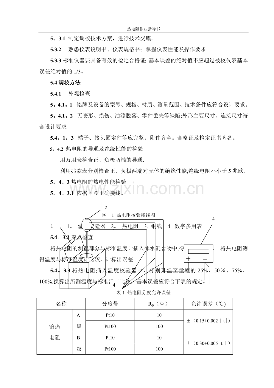 热电阻调试作业指导书.doc_第2页