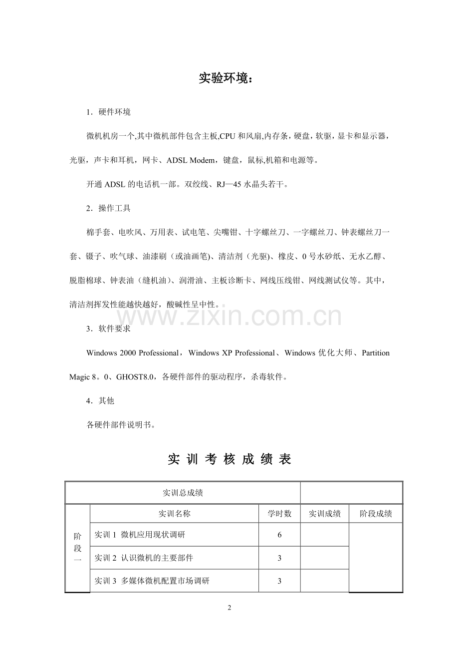 中央电大微机系统与维护实训报告.doc_第2页