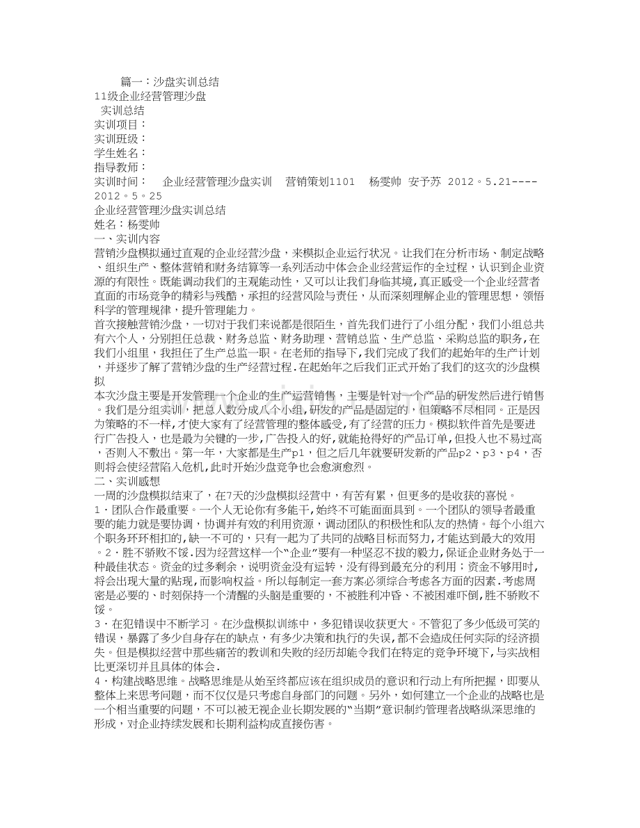 沙盘实训个人总结.doc_第1页