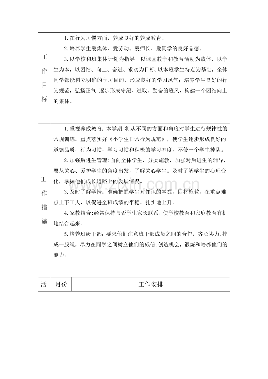 班主任工作计划表格.doc_第2页