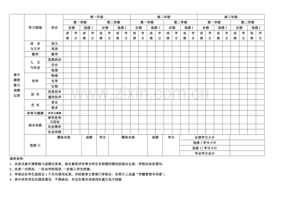 安徽省普通高中学生学籍表.doc_第2页