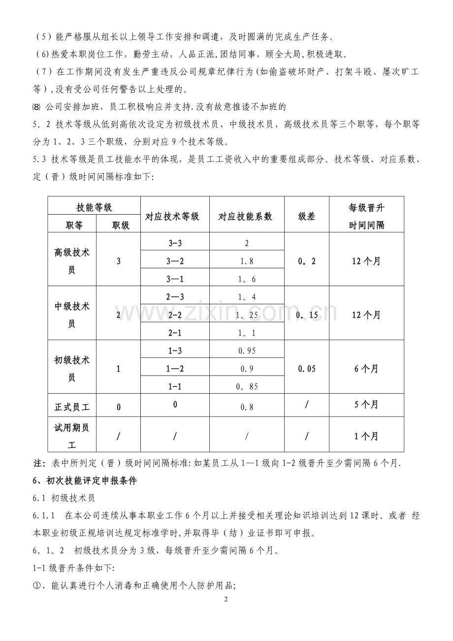 生产部员工技术等级评定方案.doc_第2页