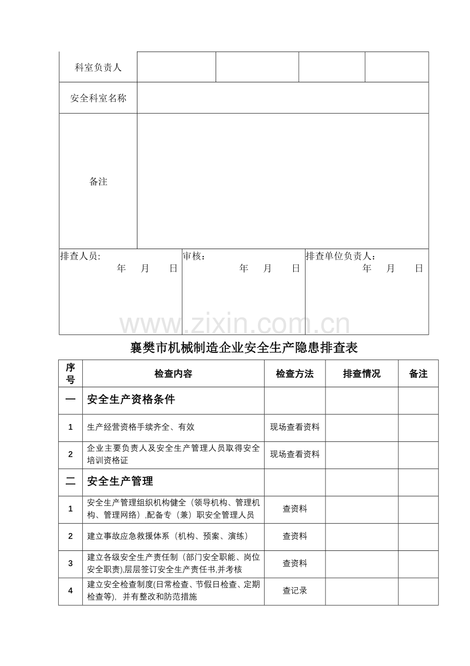机械行业隐患排查表.doc_第2页