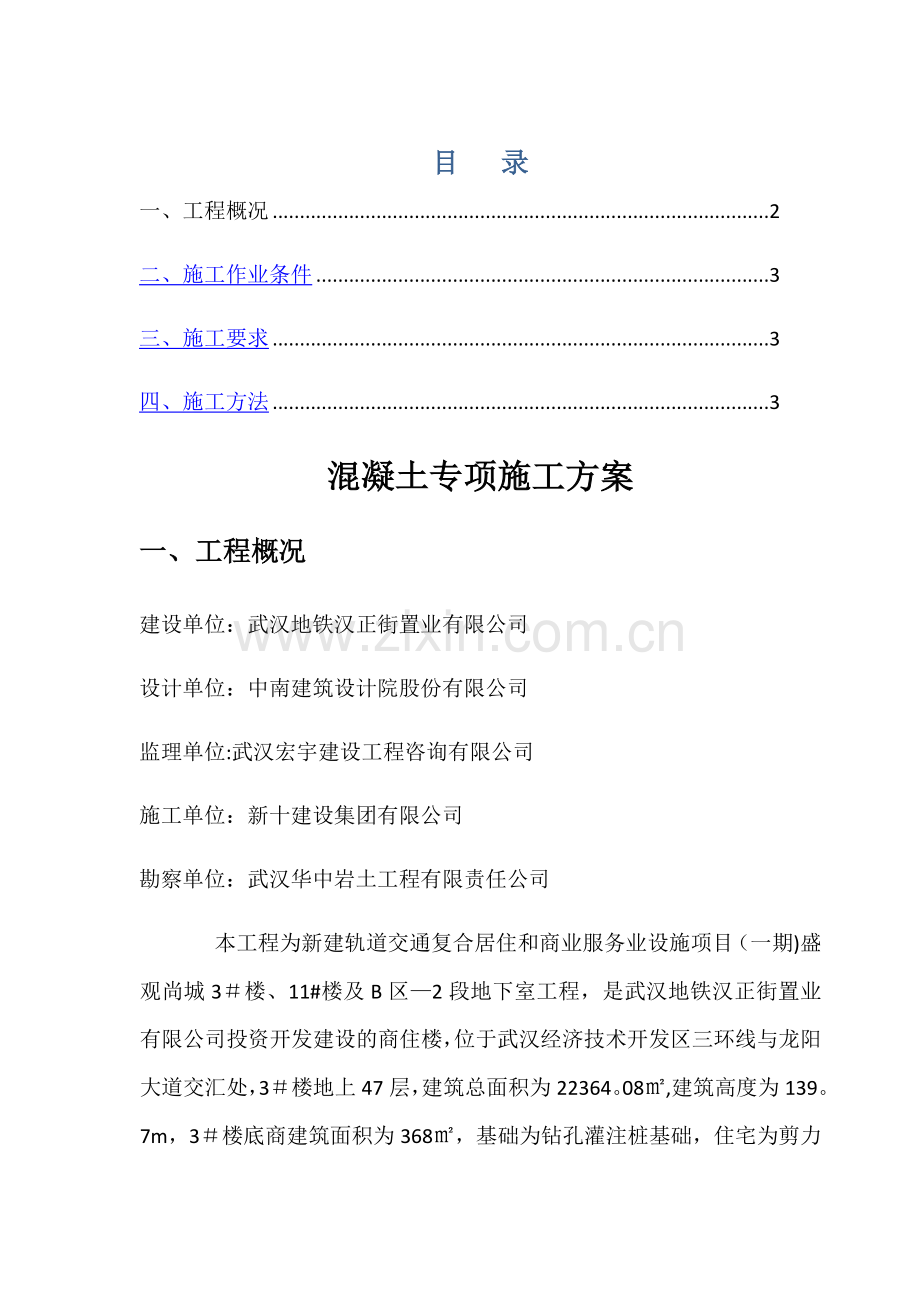混凝土专项施工方案-(2).docx_第1页