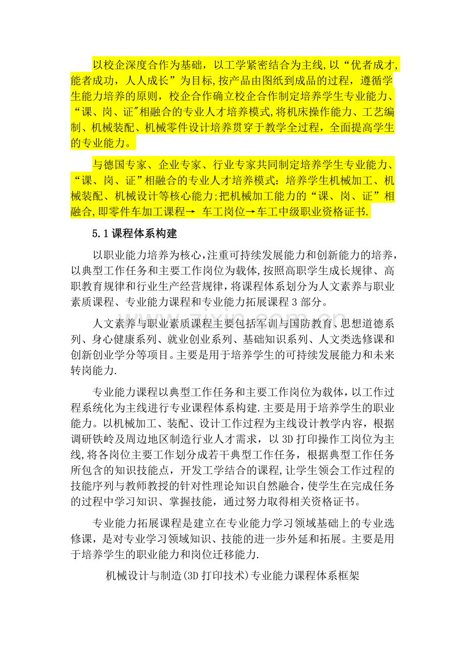 机械设计与制造(3D打印技术)人才培养方案.doc_第2页