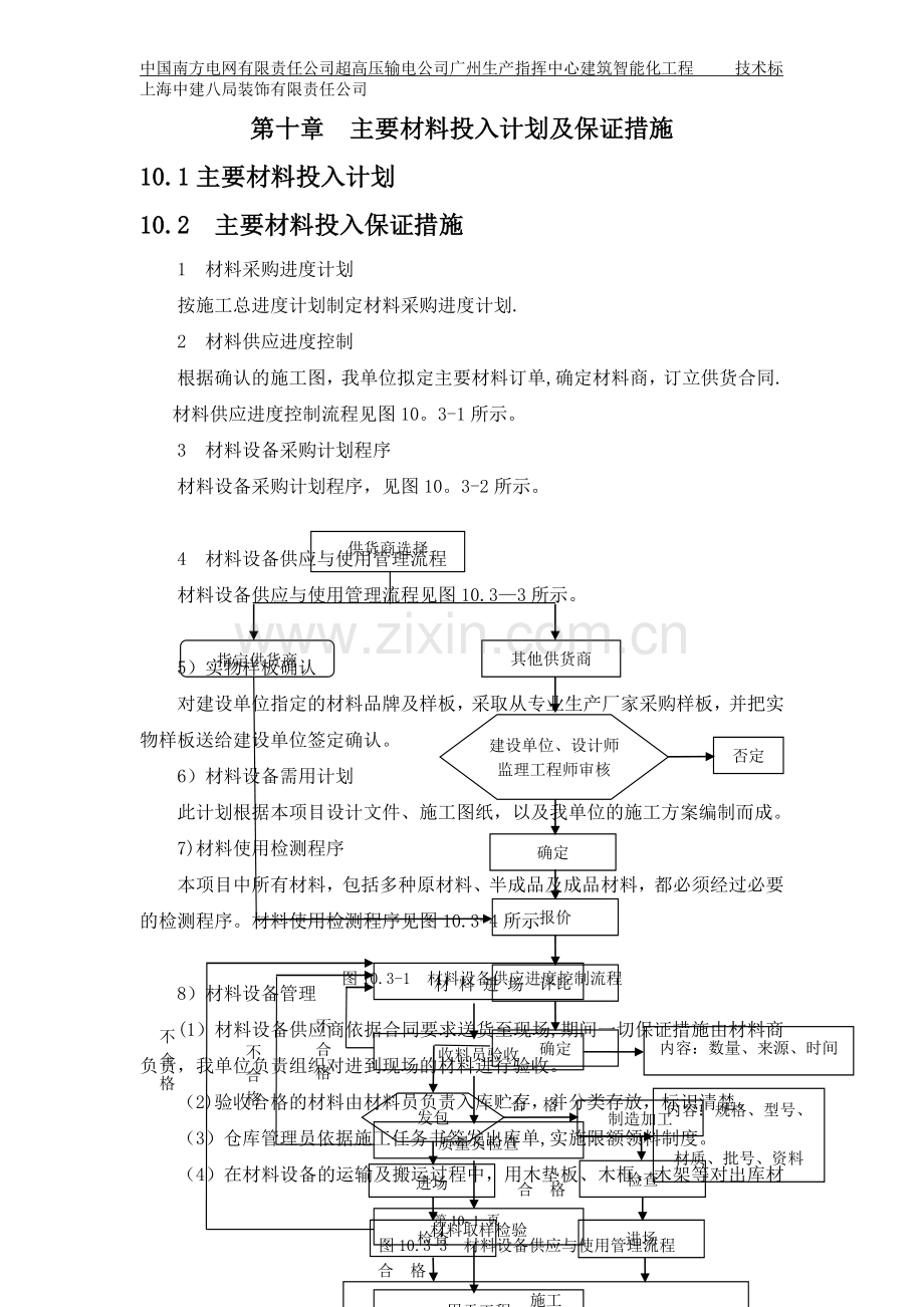 第十章--主要材料投入计划及保证措施.doc_第1页