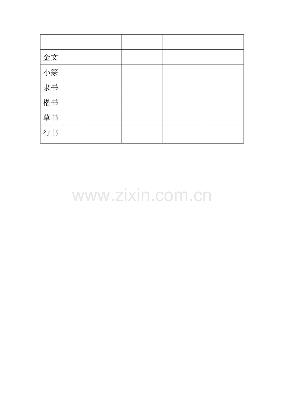 汉字的演变(表格).doc_第1页