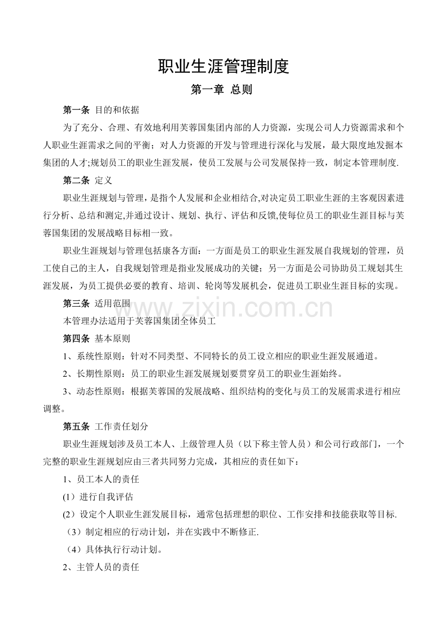 职业生涯管理制度.doc_第1页
