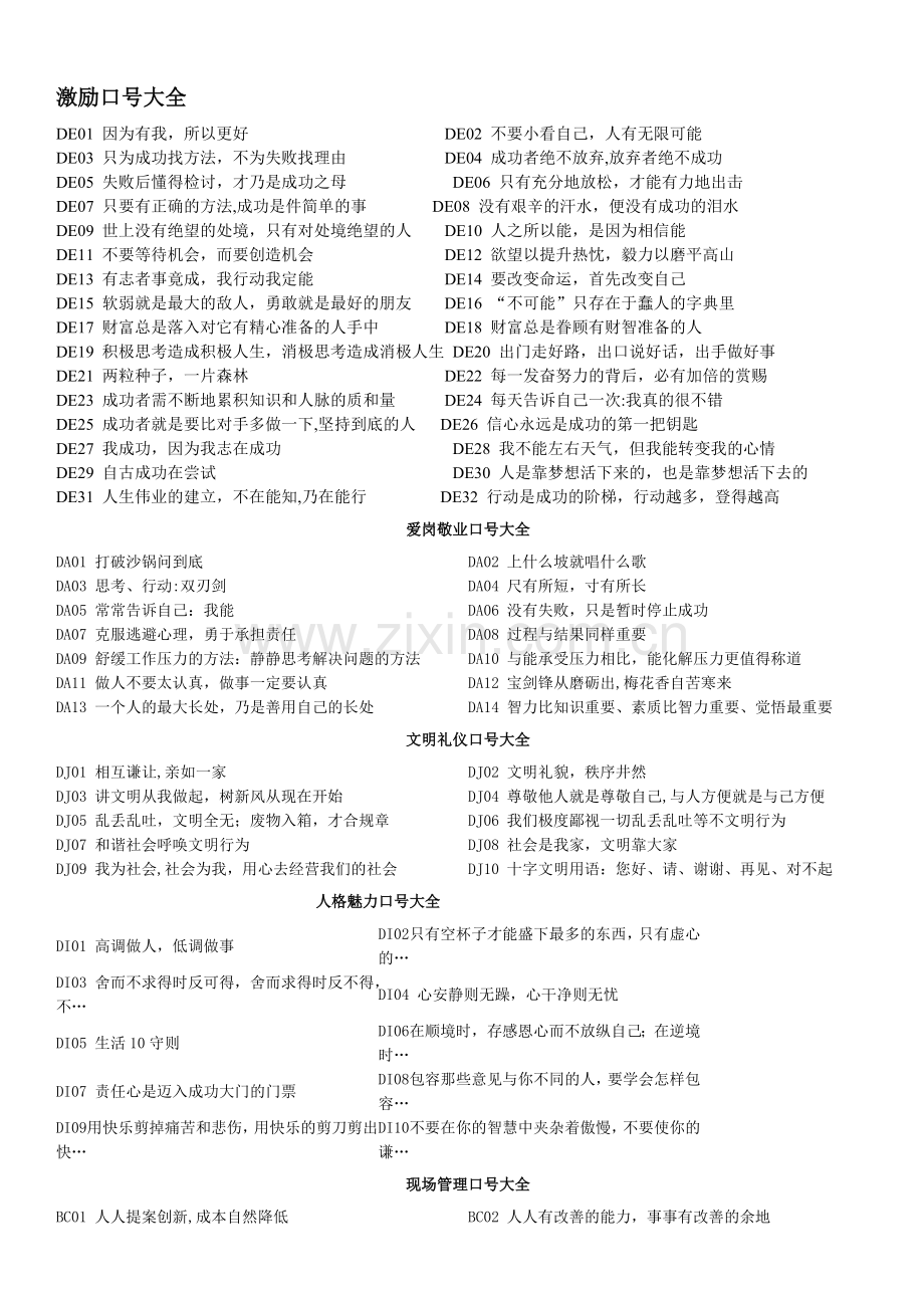 激励口号大全.doc_第1页