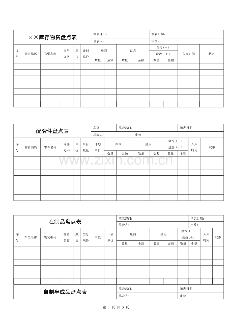 存货盘点表格.doc_第1页