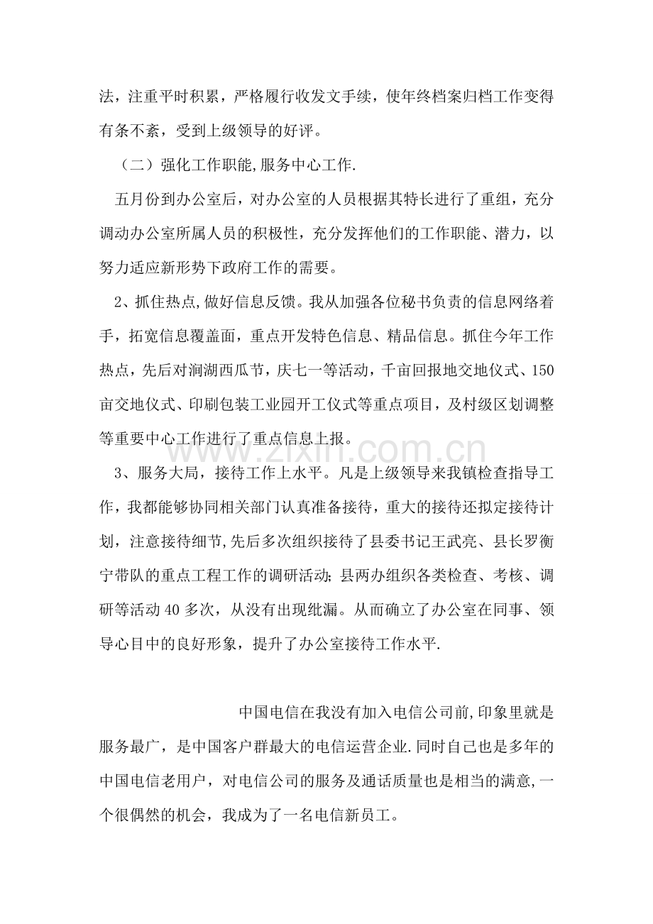 乡镇党政办主任工作总结.doc_第2页