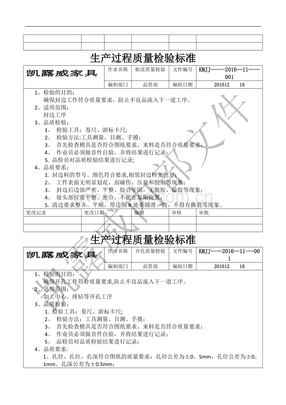 家具生产过程质量检验标准.doc_第2页