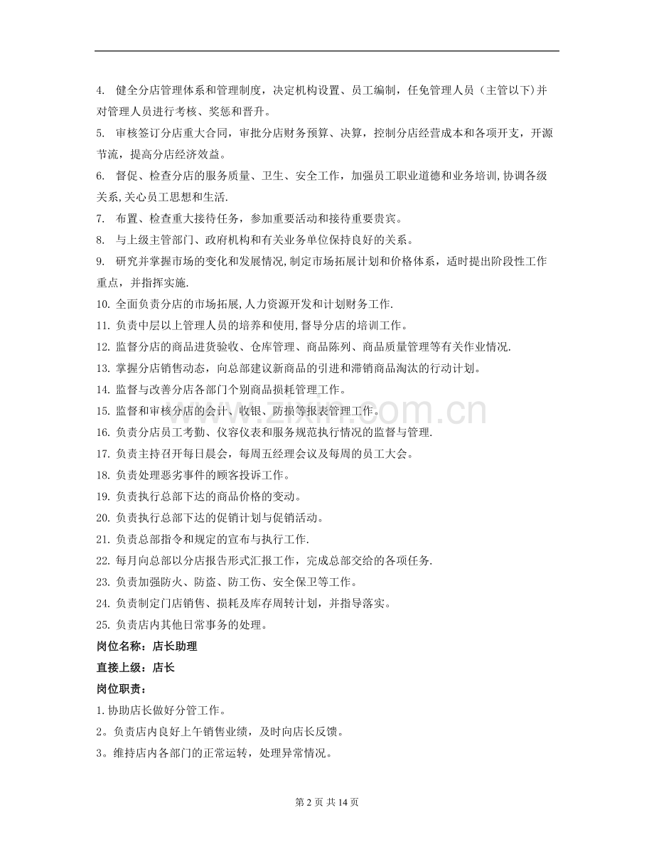 大型超市岗位职责手册.doc_第2页