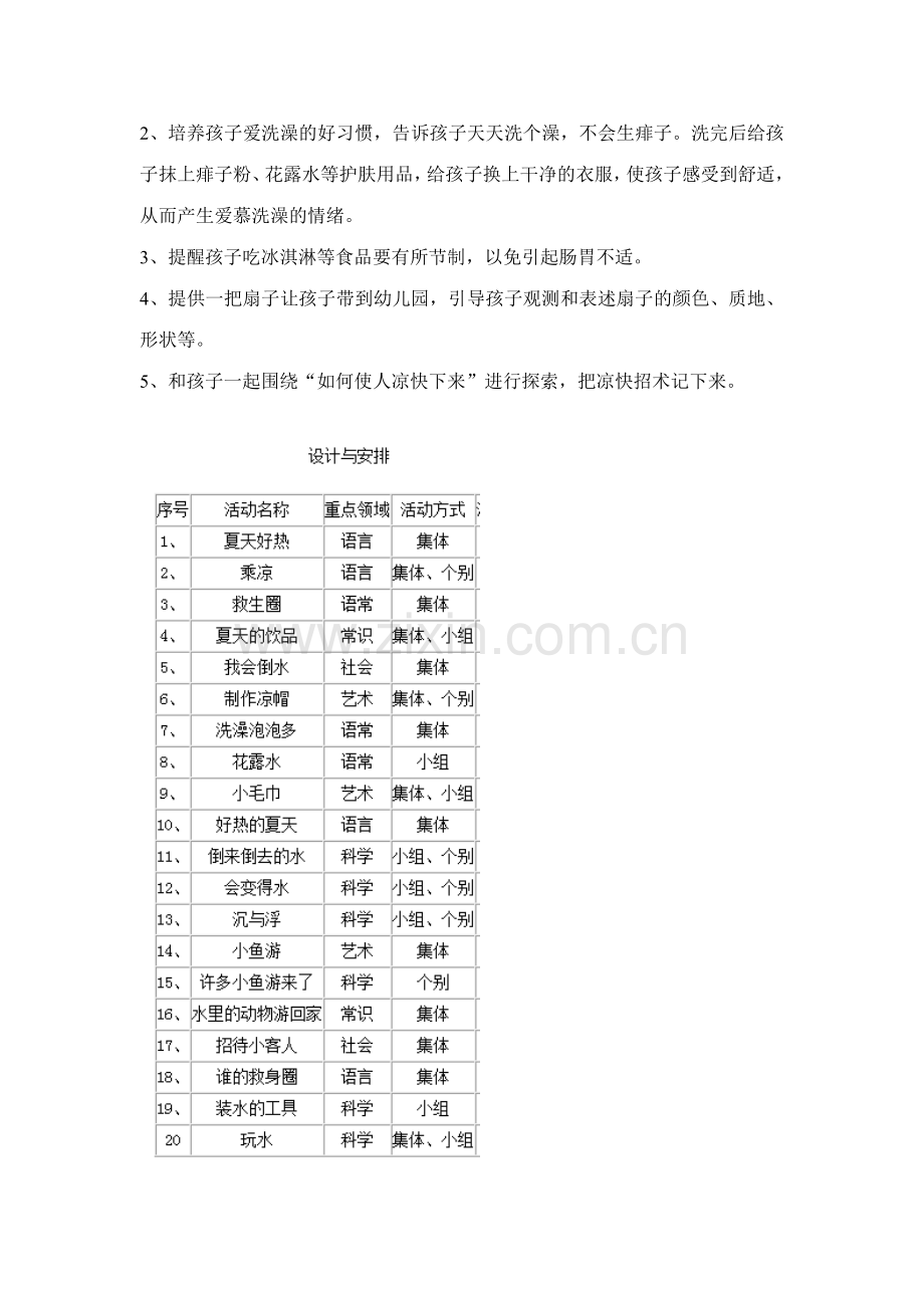 小班夏天主题活动.doc_第2页