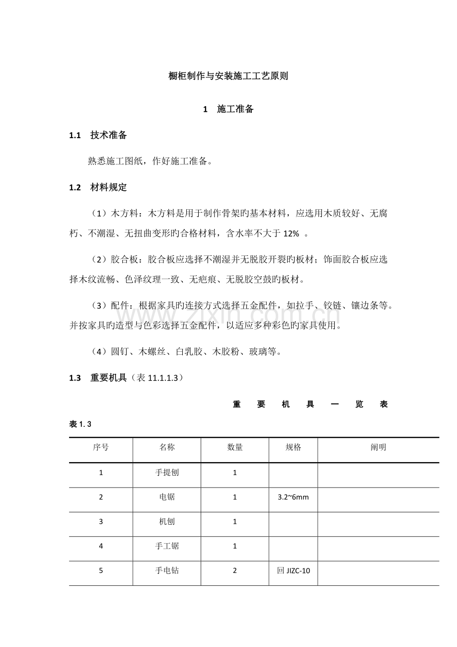 橱柜制作与安装施工工艺标准(2).docx_第1页