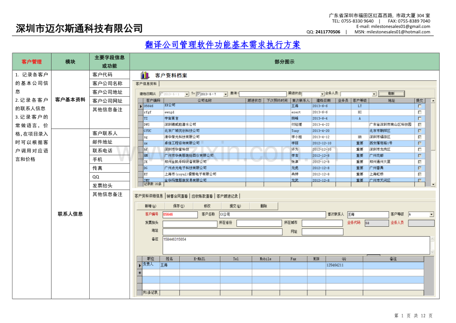 翻译行业ERP管理系统-迈尔斯通软件—主要模块简介.doc_第1页