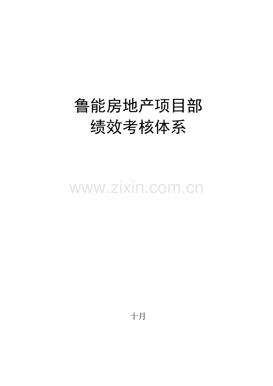 鲁能房地产项目公司绩效考核体系.doc_第1页