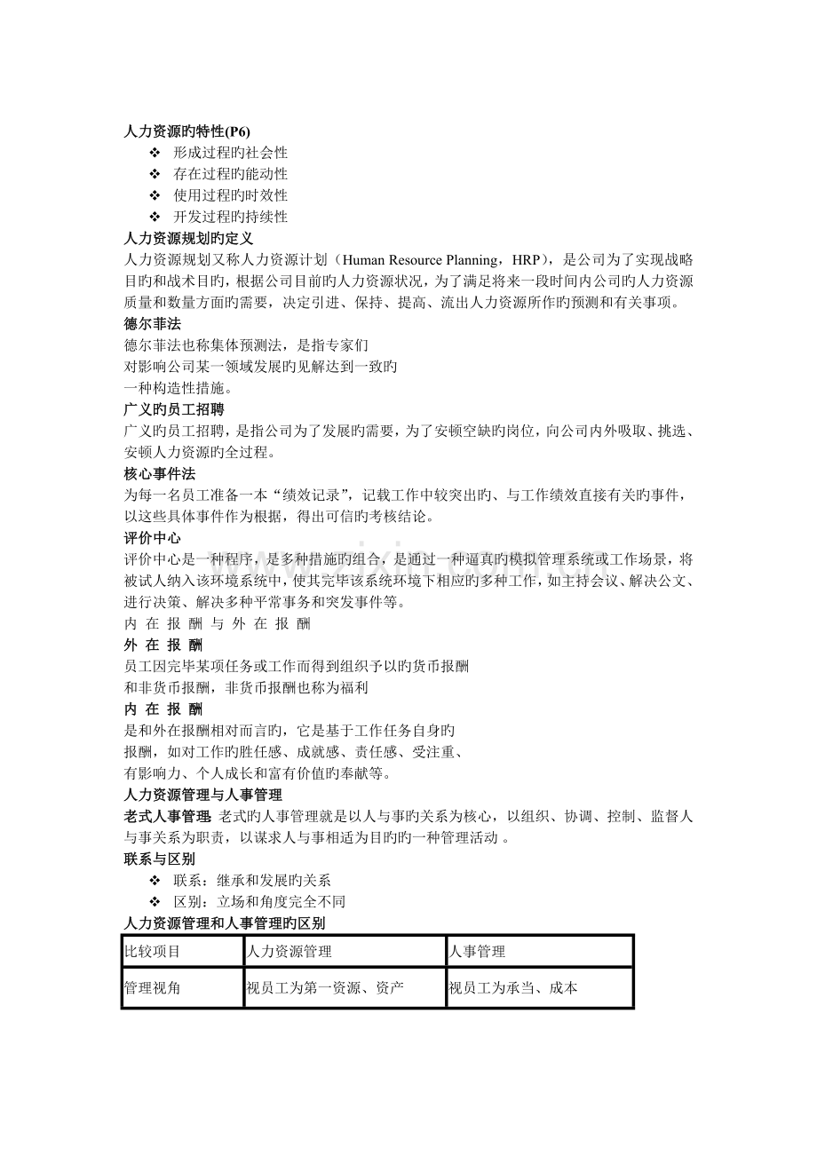 人力资源复习题.doc_第1页
