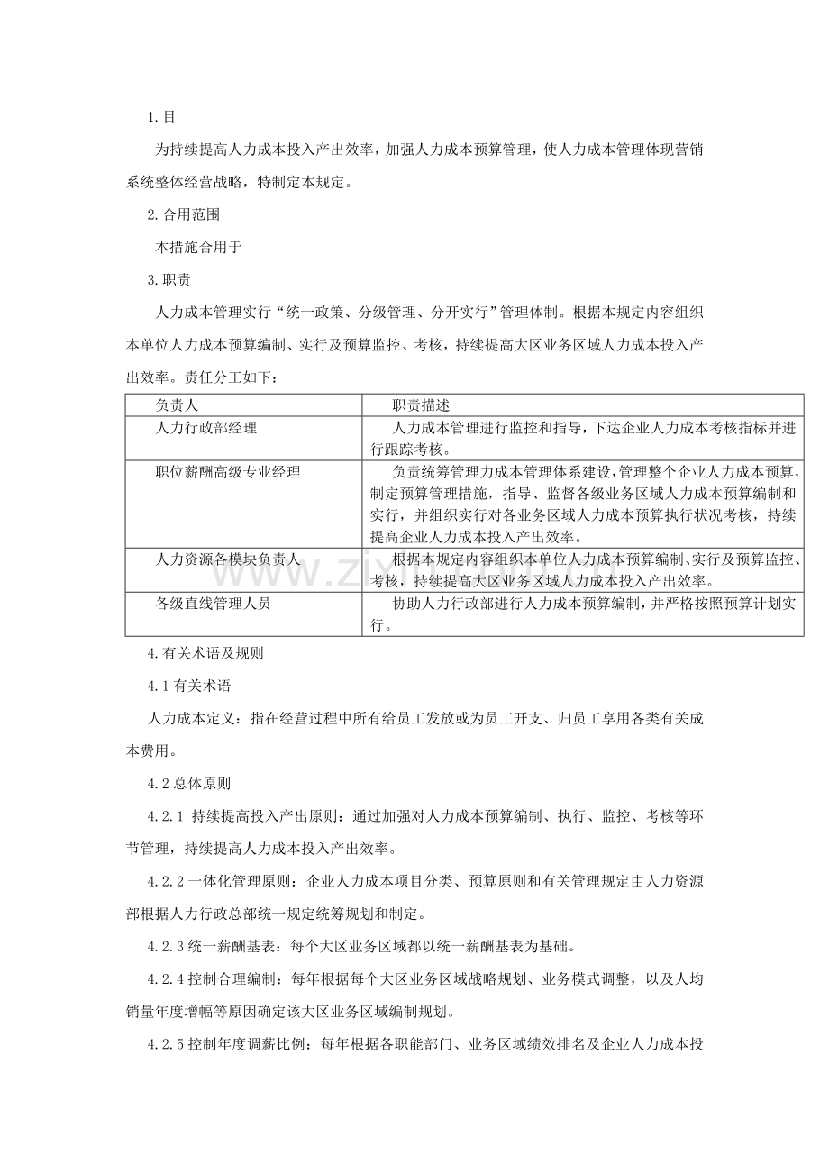 人力成本预算编制管理程序.doc_第1页
