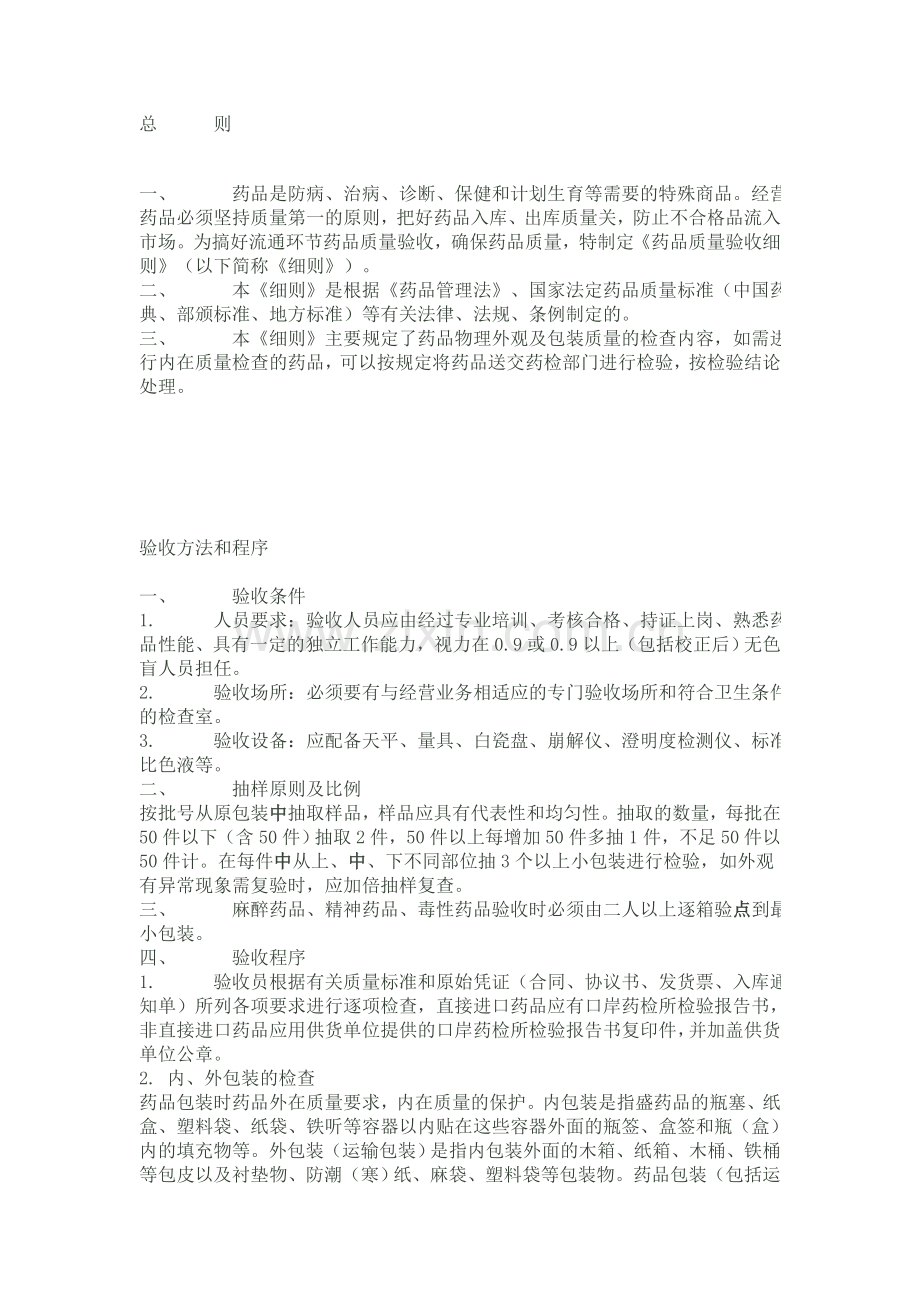 药品质量验收细则.doc_第1页