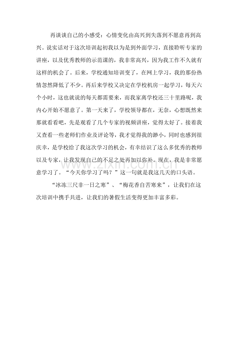 暑假培训心得体会范文700字.doc_第2页