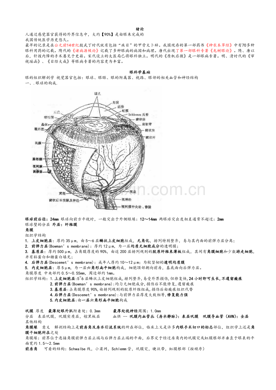 眼科学重点总结人卫第八版(终极版).doc_第1页
