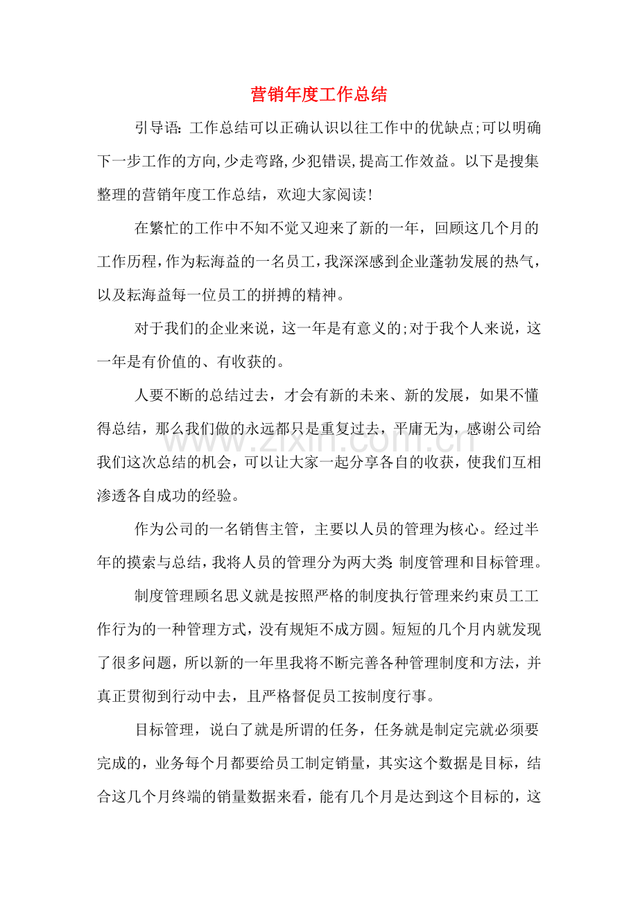 营销年度工作总结.doc_第1页