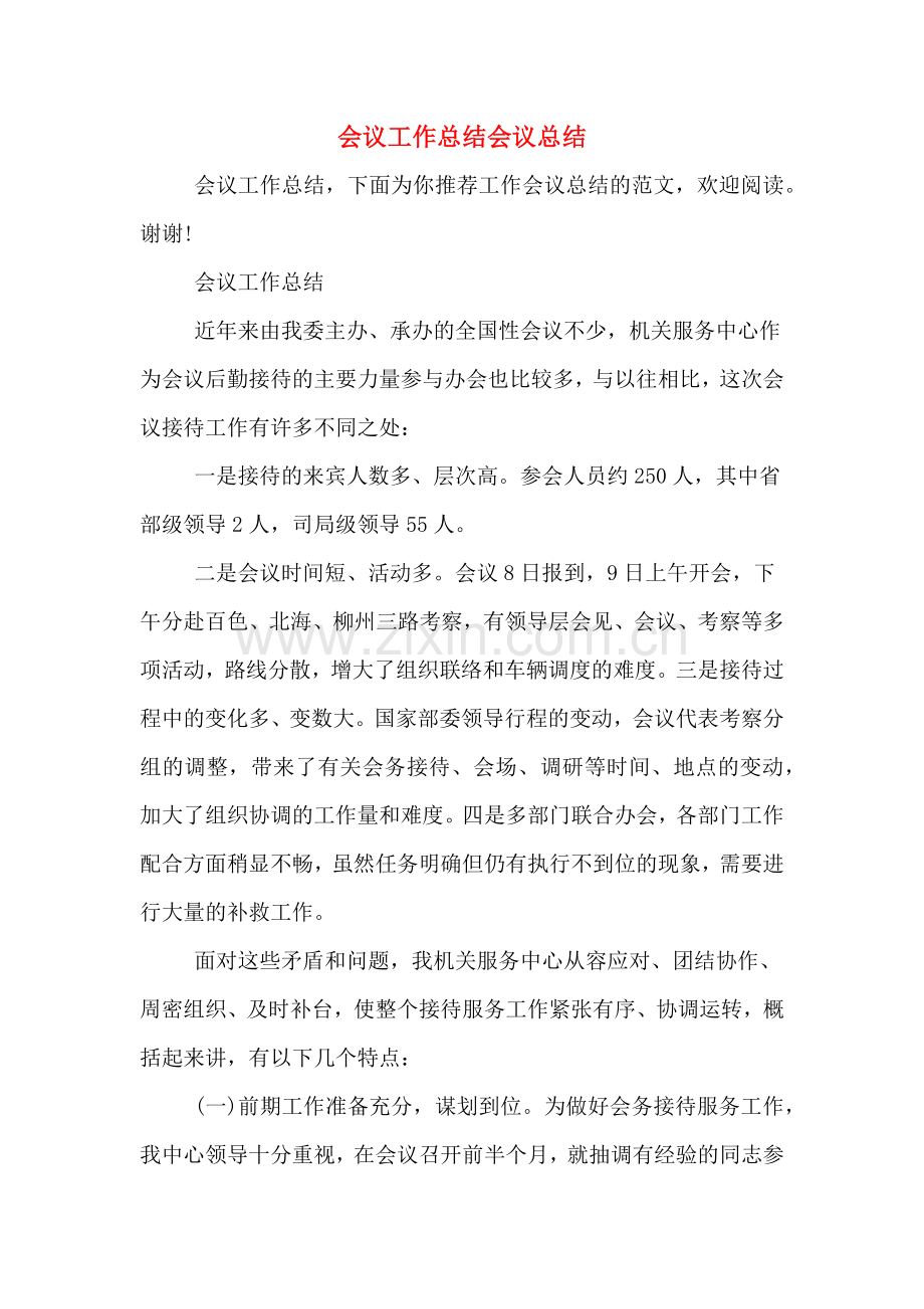 2019年会议工作总结会议总结.doc_第1页