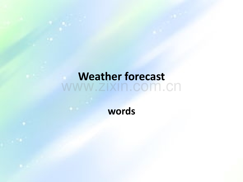 牛津英语M3U1wordpower-Weather-forecast教案.ppt_第1页