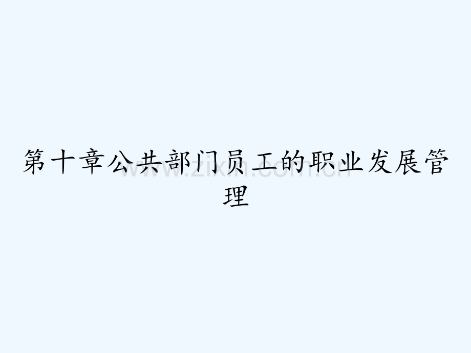 第十章公共部门员工的职业发展管理-PPT.pptx_第1页