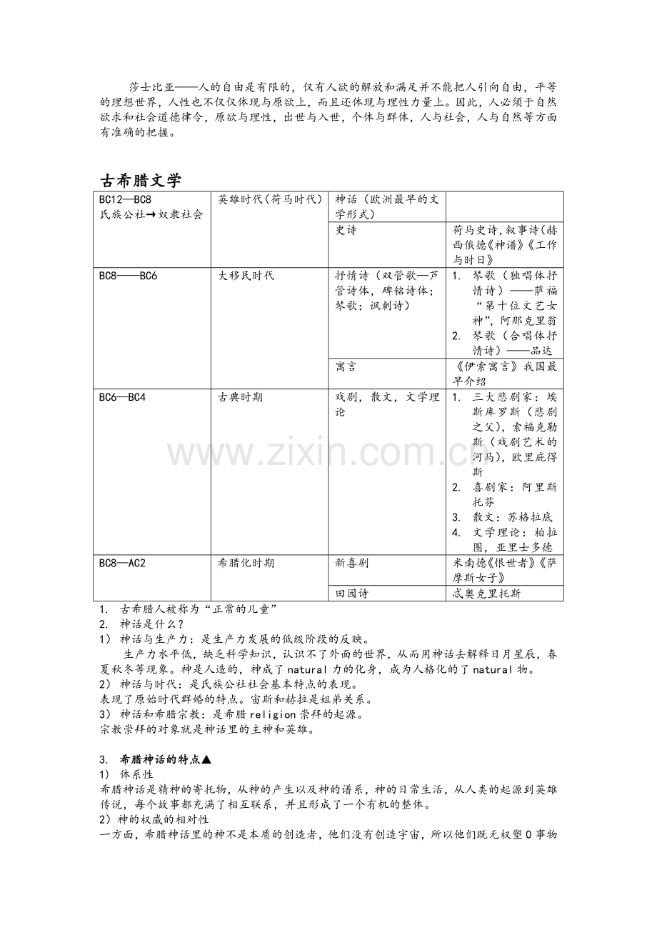 郑克鲁版外国文学上编知识点整理.doc_第2页