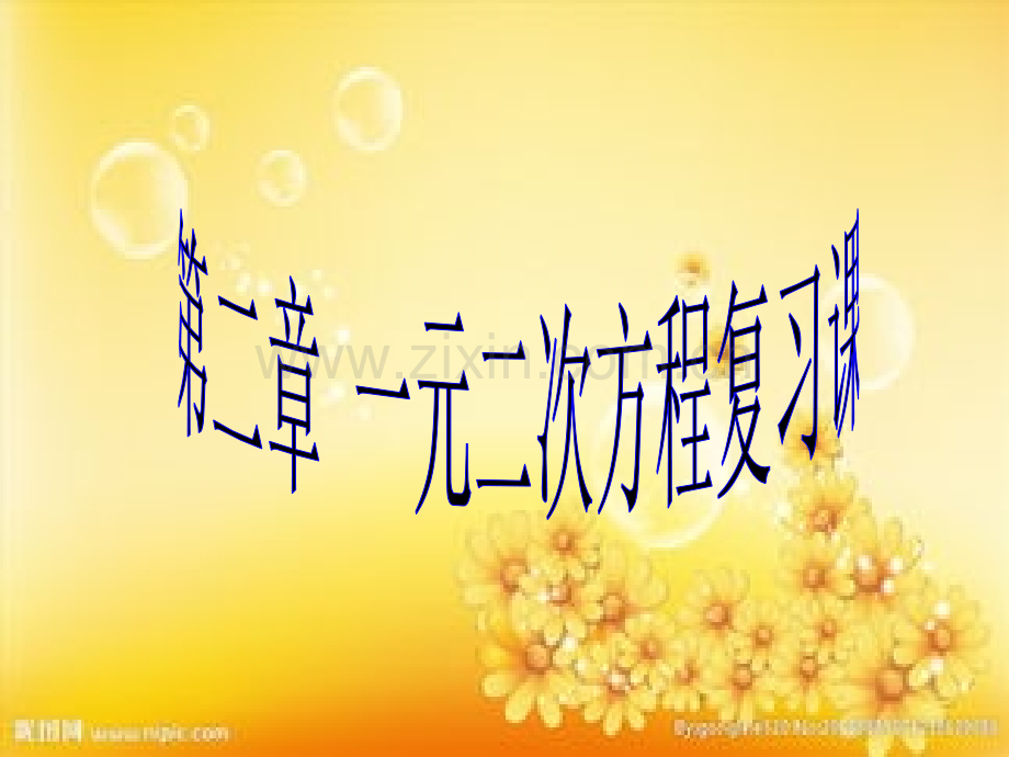 新北师大版九年级上册第二章一元二次方程复习课.ppt_第1页