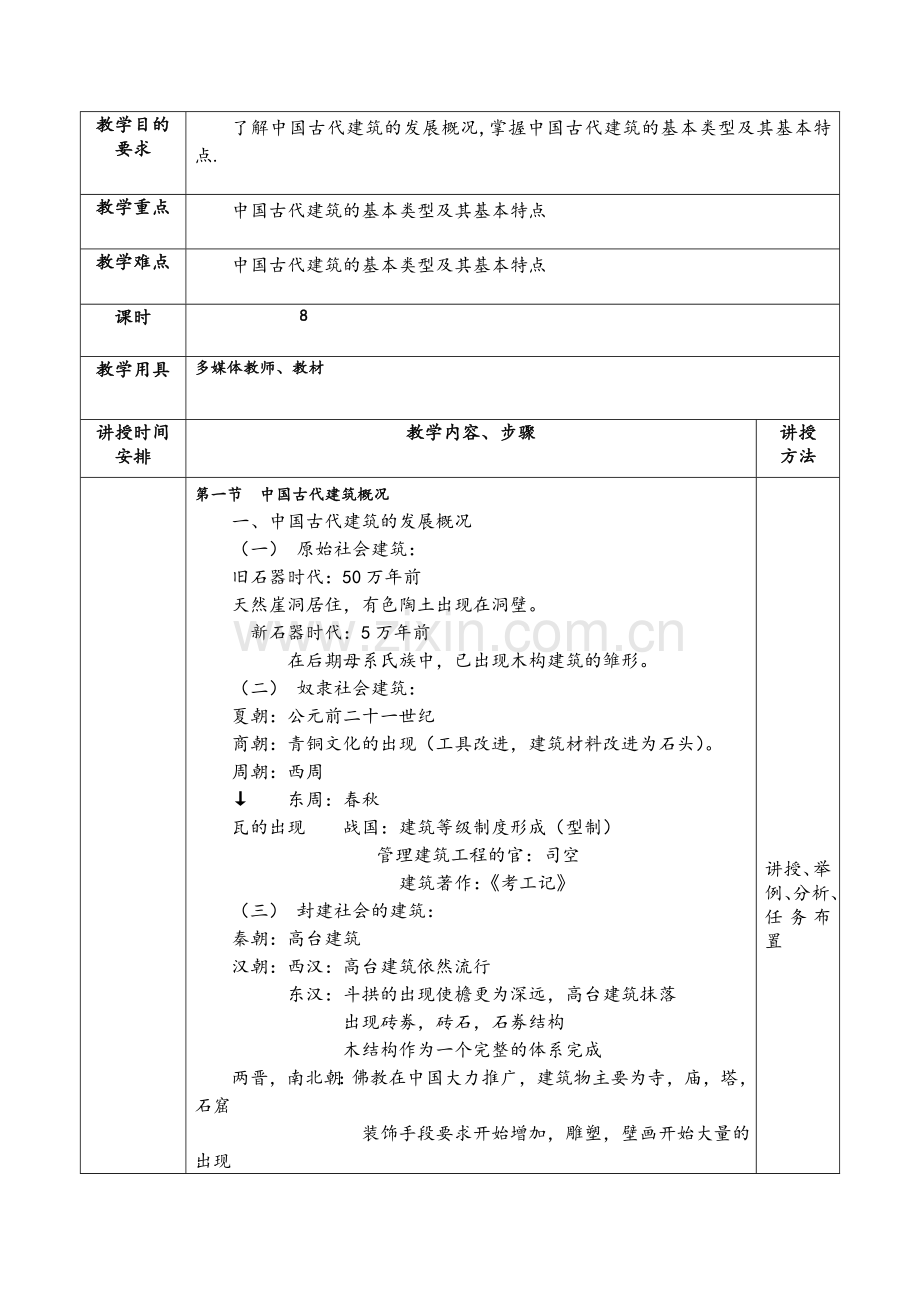 秋《中外建筑史》教案.doc_第2页