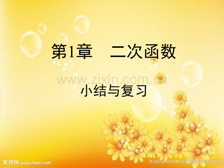 湘教版二次函数小结与复习课件.ppt_第1页