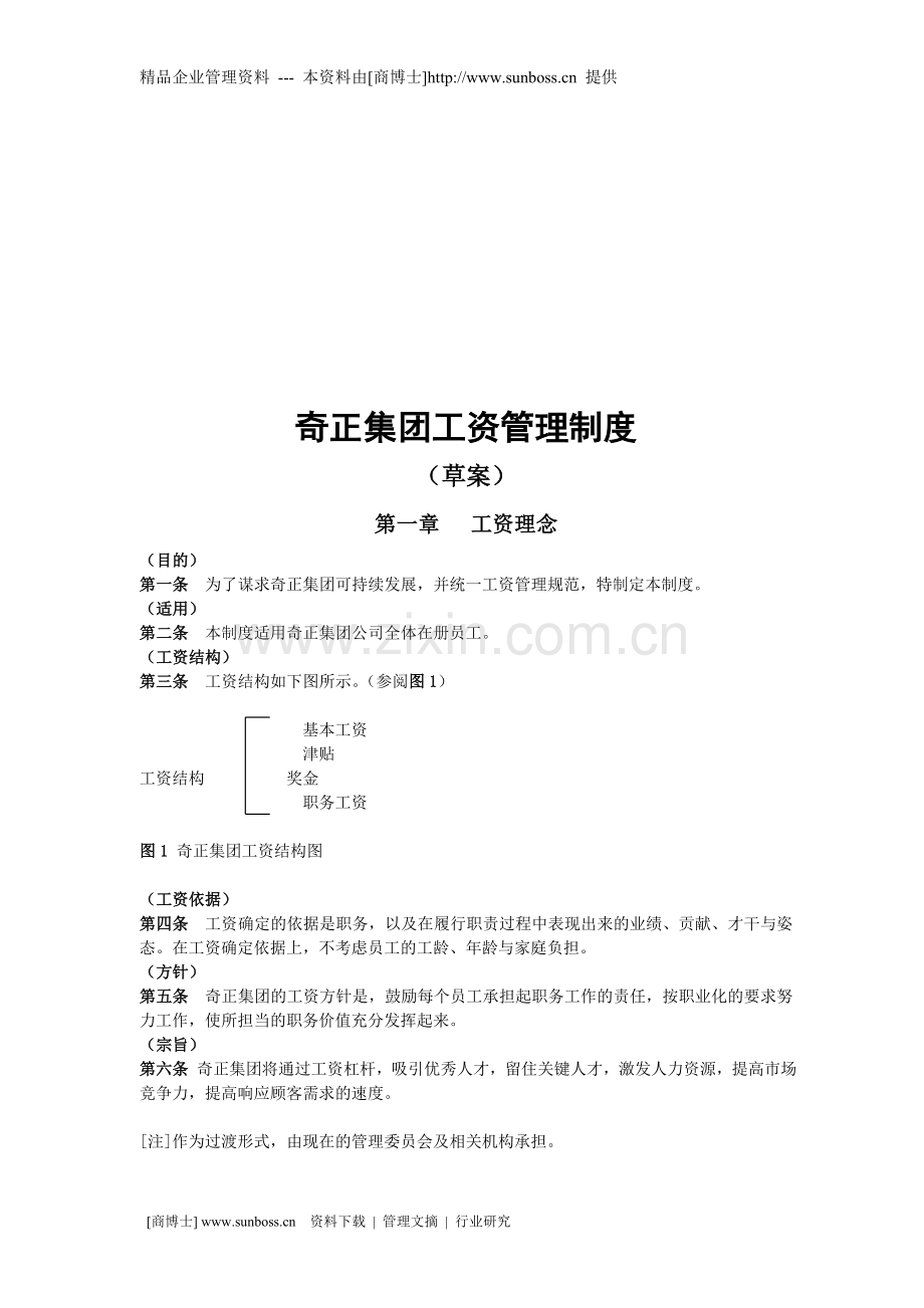 奇正集团工资管理制度(DOC-11页).doc_第1页